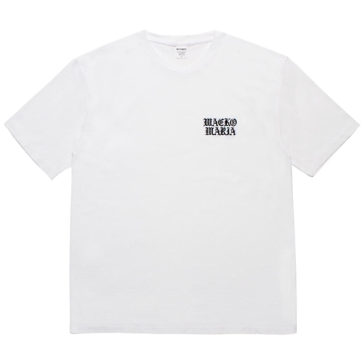 WACKOMARIA<BR>WASHED HEAVY WEIGHT CREW NECK T-SHIRT ( TYPE-1 ) (WHITE)