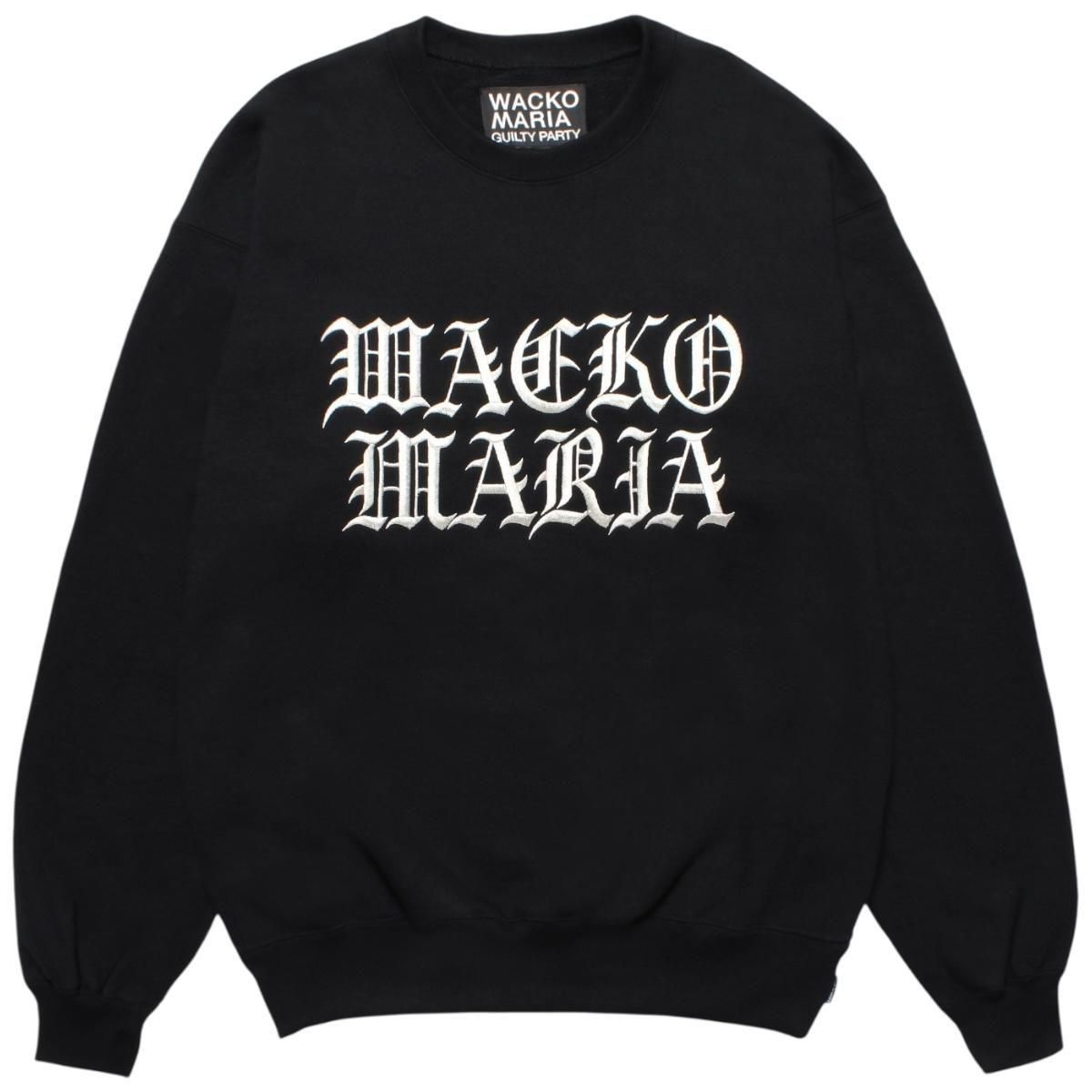 WACKOMARIA<BR>HEAVY WEIGHT CREW NECK SWEAT SHIRT (BLACK)