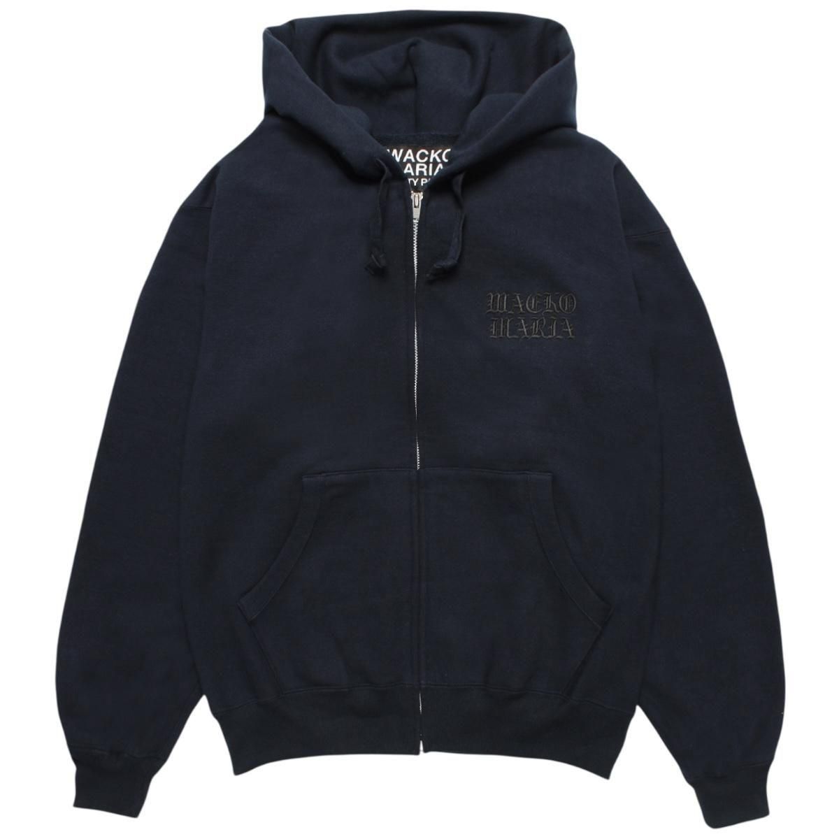 WACKOMARIA<BR>HEAVY WEIGHT FULL ZIP HOODED SWEAT SHIRT ( TYPE-2 )(NAVY)