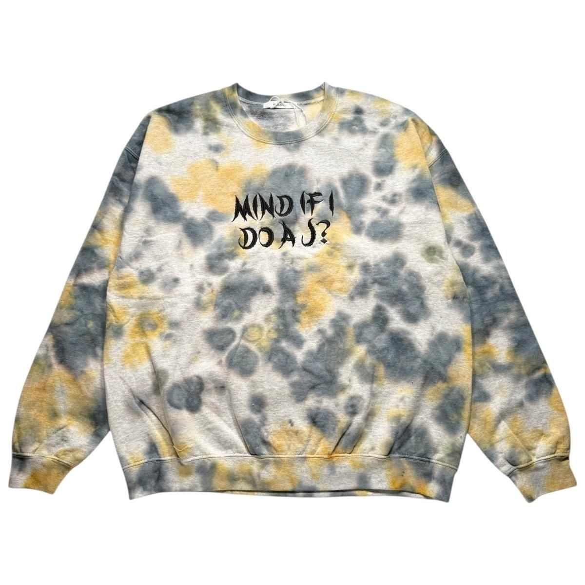 exodus brand<BR>MIND IF DO A J ? TIEDYE SWEAT SHIRT (GRAYYELLOW)