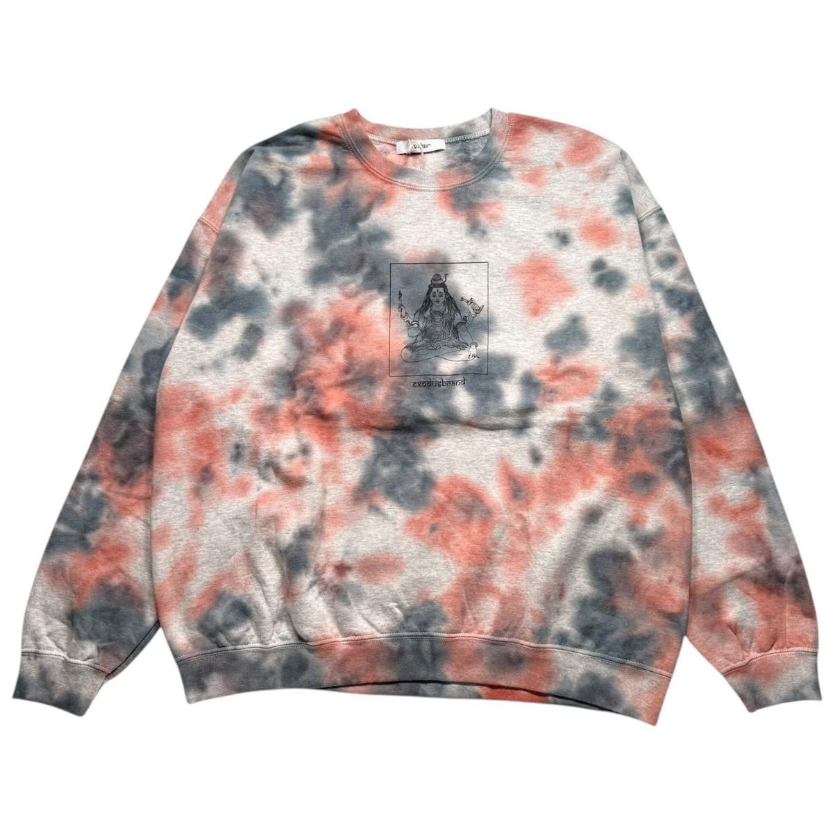 exodus brand<BR>TERPS SIVA TIEDYE SWEAT SHIRT (GRAYORANGE)