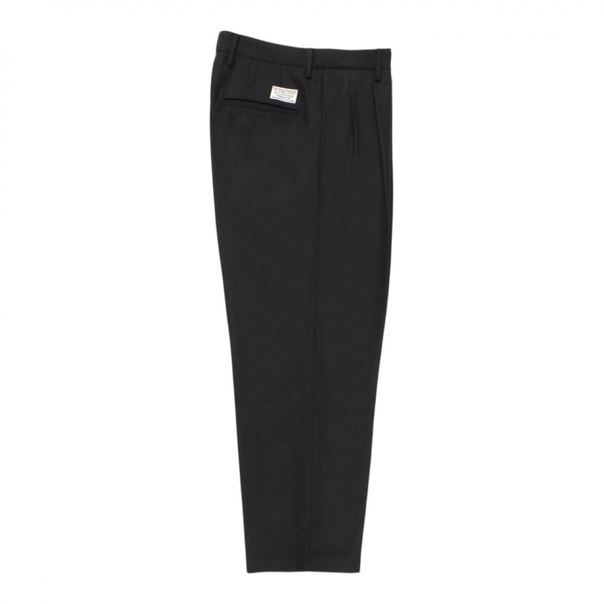 WACKOMARIA<BR> DOUBLE PLEATED CHINO TROUSERS ( TYPE-2 ) (BLACK)