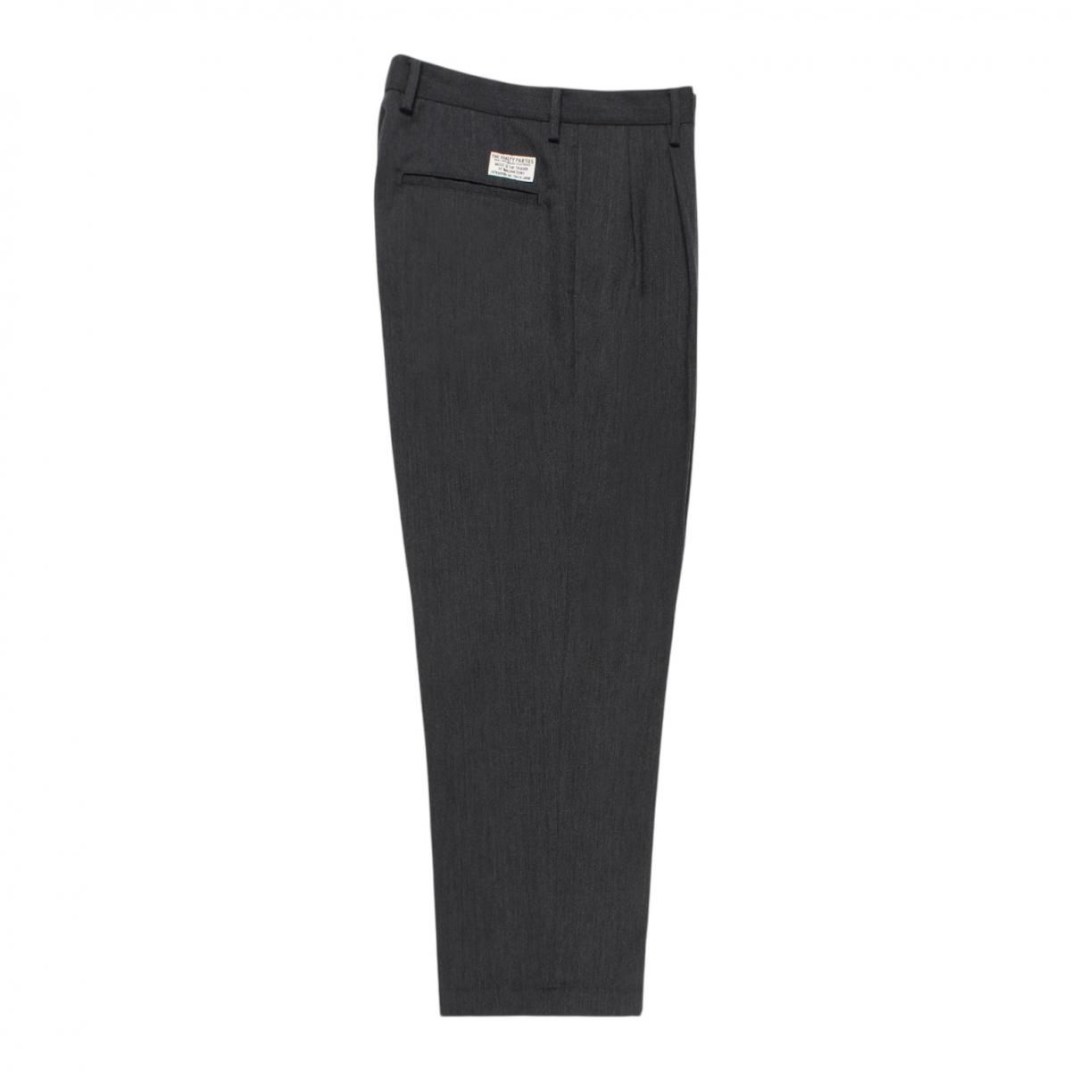 WACKOMARIA<BR> DOUBLE PLEATED CHINO TROUSERS ( TYPE-2 ) (CHARCOAL)