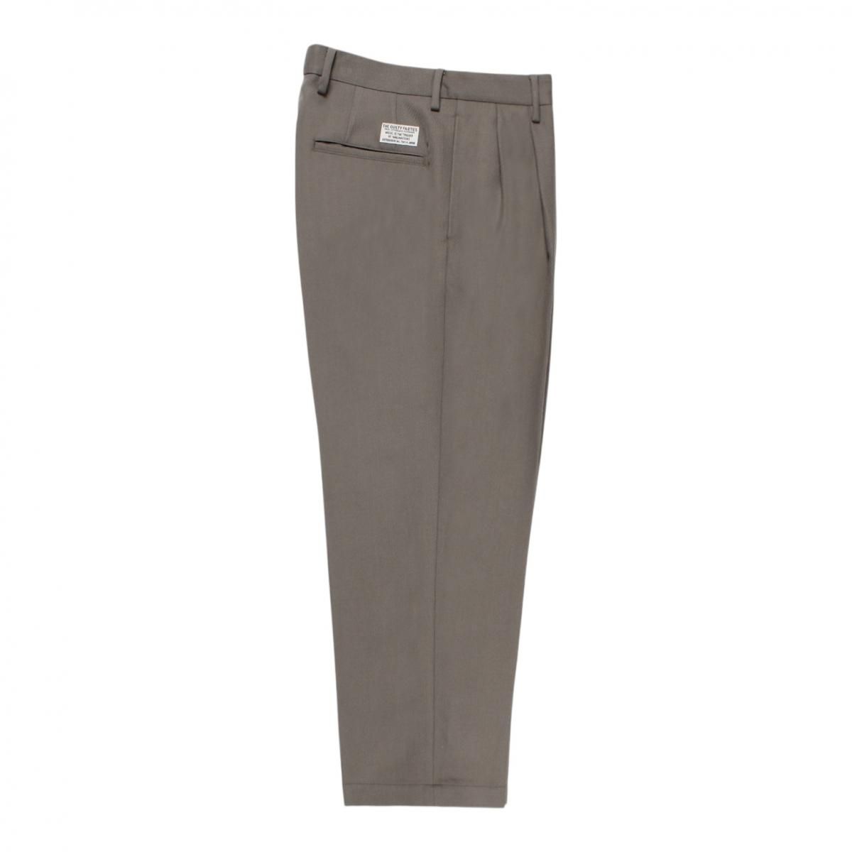 WACKOMARIA<BR> DOUBLE PLEATED CHINO TROUSERS ( TYPE-2 ) (KHAKI)
