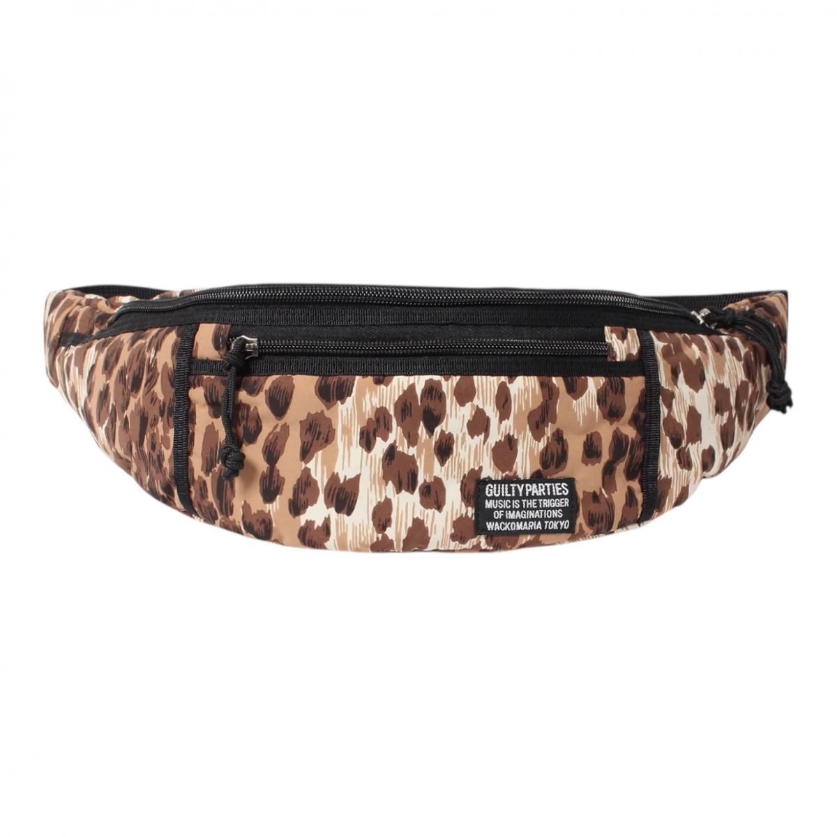 WACKOMARIA<BR> SPEAK EASY / LEOPARD WAIST POUCH ( TYPE-2 ) (BEIGE)
