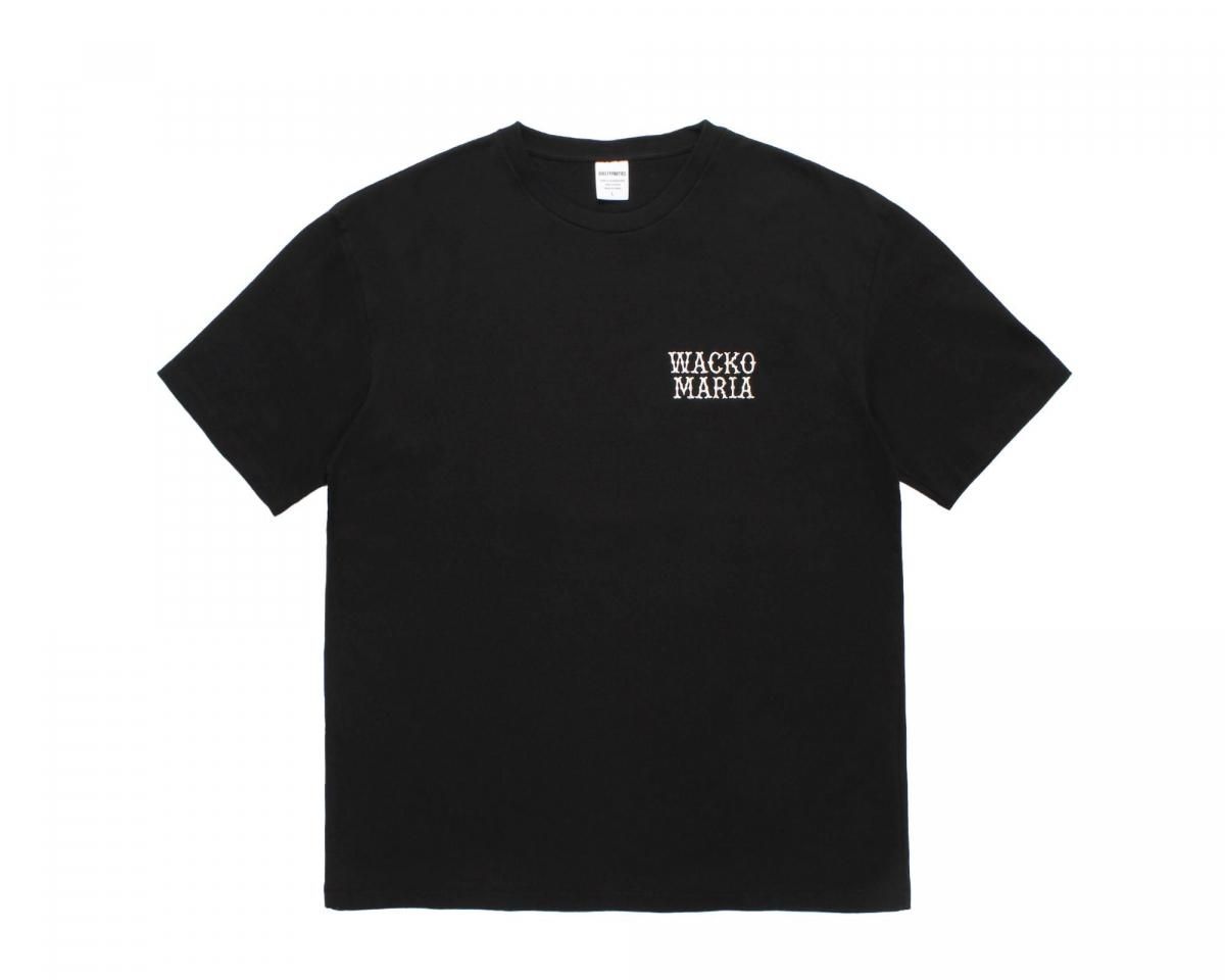 WACKOMARIA<BR>WASHED HEAVY WEIGHT CREW NECK T-SHIRT ( TYPE-1 ) (BLACK)