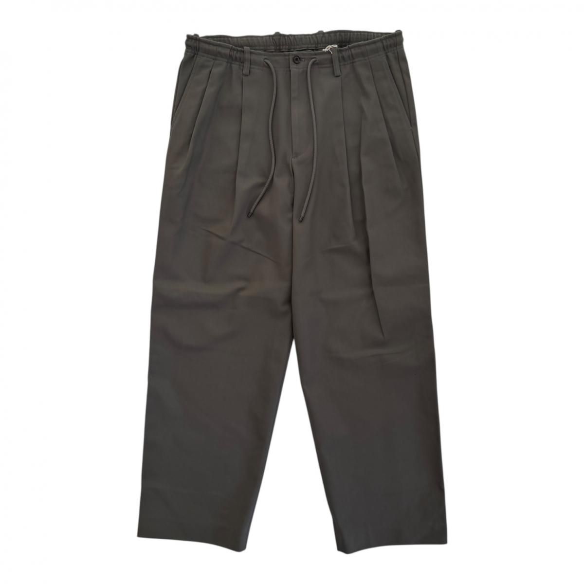 MARKAWARE <BR>DOUBLE PLEATED EASY TROUSERS (GRAY)