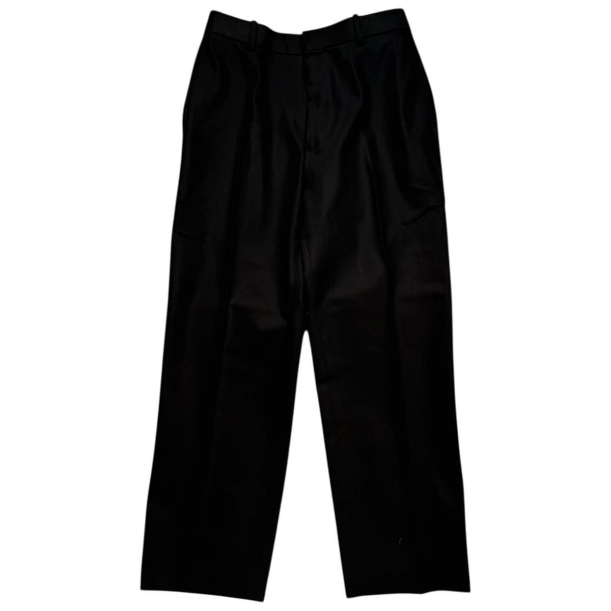 MARKAWARE <BR>FLAT TAPERED TROUSERS (BLACK)
