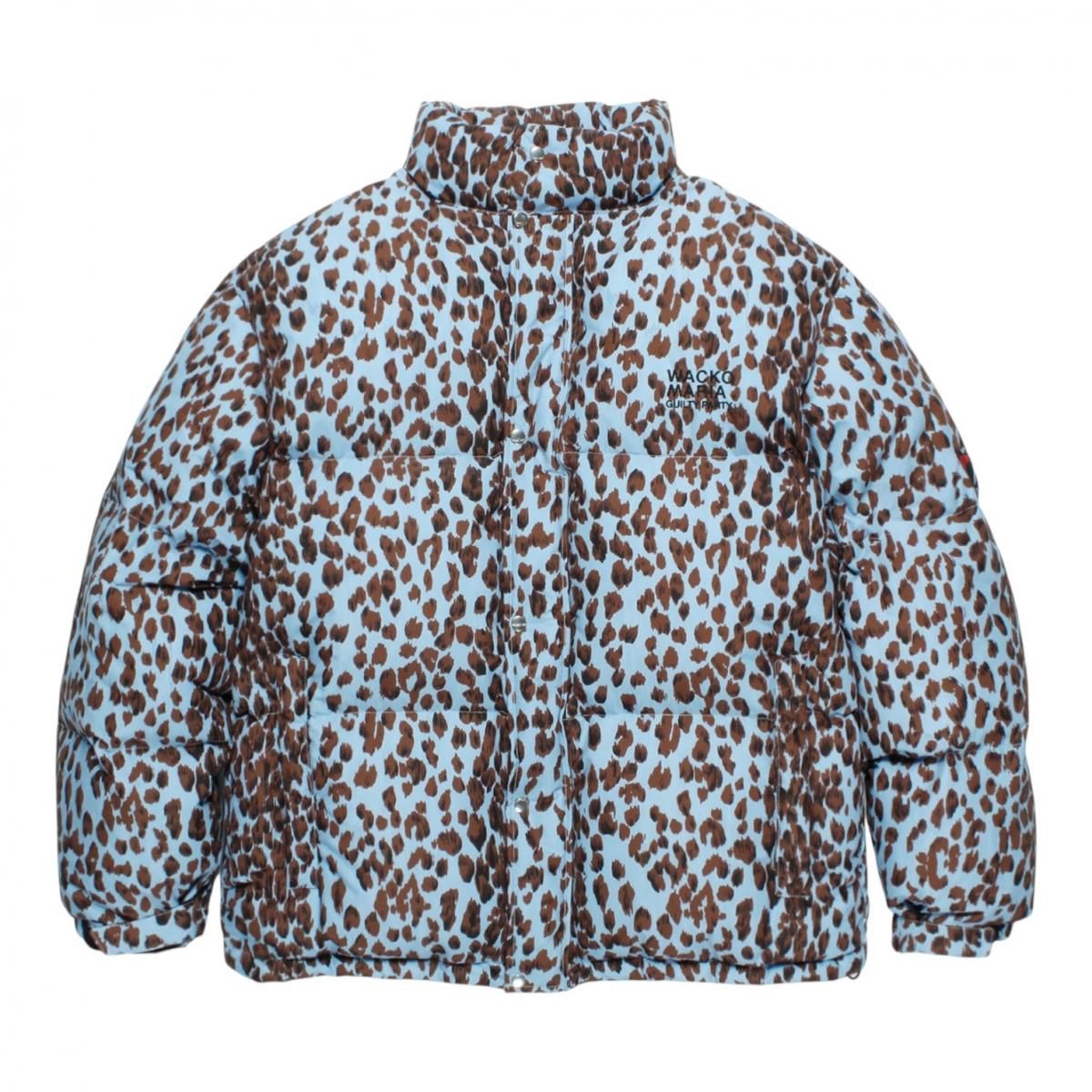 WACKOMARIA<BR> LEOPARD DOWN JACKET (BLUE)