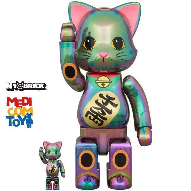 MEDICOM TOY - NY@BRICK 招き猫 千万両 透明メッキ 100%&amp;400%ニャーブリック MEDICOM TOY OFFICIAL BLOG（メディコム・トイ オフィシャル