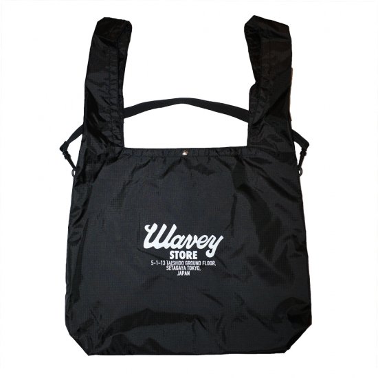 Waveystore 2way Nylon Tote Bag - Black