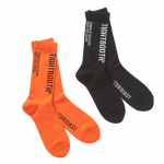 TBPR Label Logo Socks - Black,Orange