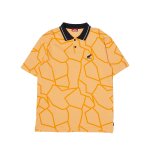 HELLRAZOR Dino Pique Polo Shirt - Orange 