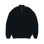 HELLRAZOR Half Zip Knit Sweater - Black