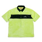 HELLRAZOR Trademark Logo Velour Zip Shirt - Neon Green
