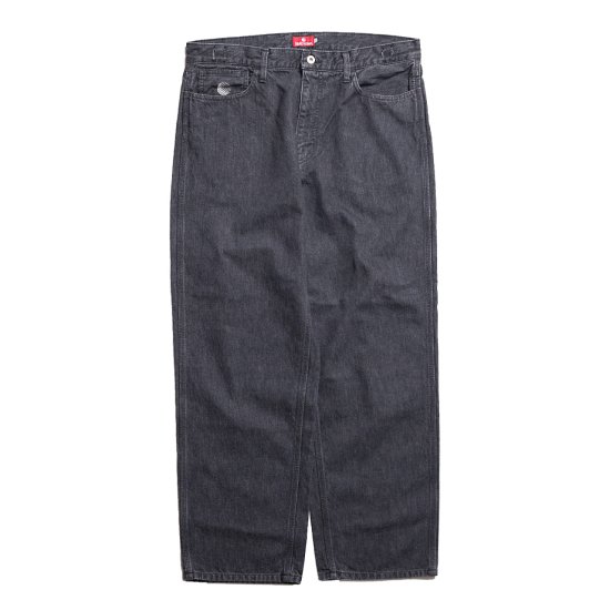 HELLRAZOR Baggie Denim Pants - Wash Black - Waveystore