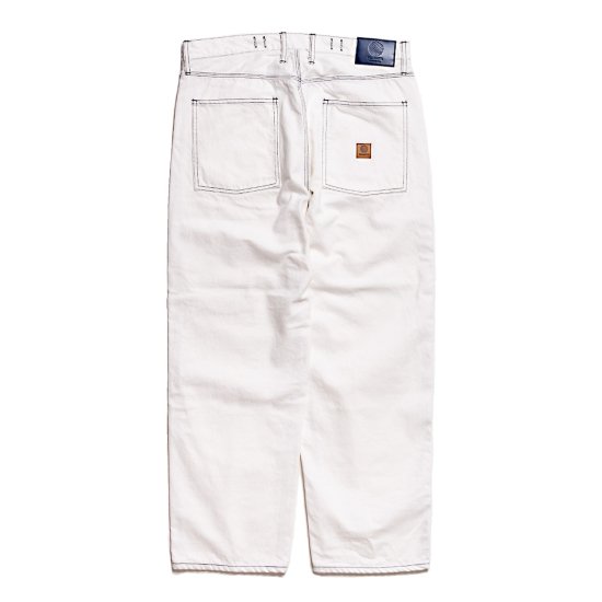 HELLRAZOR Baggie Color Denim Pants - White - Waveystore