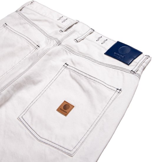 HELLRAZOR Baggie Color Denim Pants - White - Waveystore