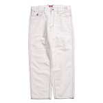 HELLRAZOR Baggie Color Denim Pants - White