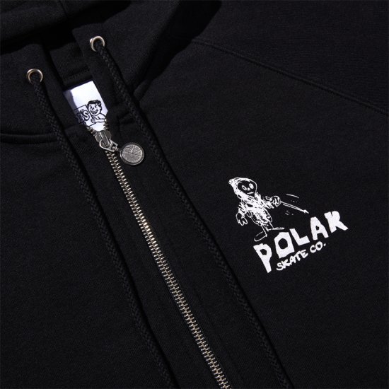 POLAR SKATE CO. Default Zip Hoodie - Black - Waveystore