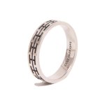 HELLRAZOR H Chain Ring - Sterling Silver