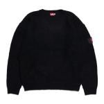 HELLRAZOR Advice Mohair Crew Sweater- Black