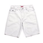 HELLRAZOR Baggie Color Denim Shorts - White