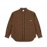 POLAR SKATE CO. Ben Ls Shirt - Brown Stripes