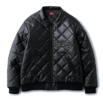 <img class='new_mark_img1' src='https://img.shop-pro.jp/img/new/icons5.gif' style='border:none;display:inline;margin:0px;padding:0px;width:auto;' />HELLRAZOR FauxEather Diamond Quilted Virsity Jacket - Black