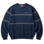 <img class='new_mark_img1' src='https://img.shop-pro.jp/img/new/icons5.gif' style='border:none;display:inline;margin:0px;padding:0px;width:auto;' />HELLRAZOR H Chain Line Crewknit - Navy