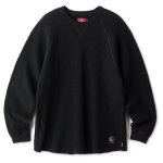 <img class='new_mark_img1' src='https://img.shop-pro.jp/img/new/icons5.gif' style='border:none;display:inline;margin:0px;padding:0px;width:auto;' />HELLRAZOR Waffle L/S Raglan Shirt - Black