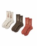 EVISEN Eye Fire Socks - Ivory/Orange/Brown