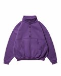 EVISEN Snap Button Stand Sweat Top - Purple