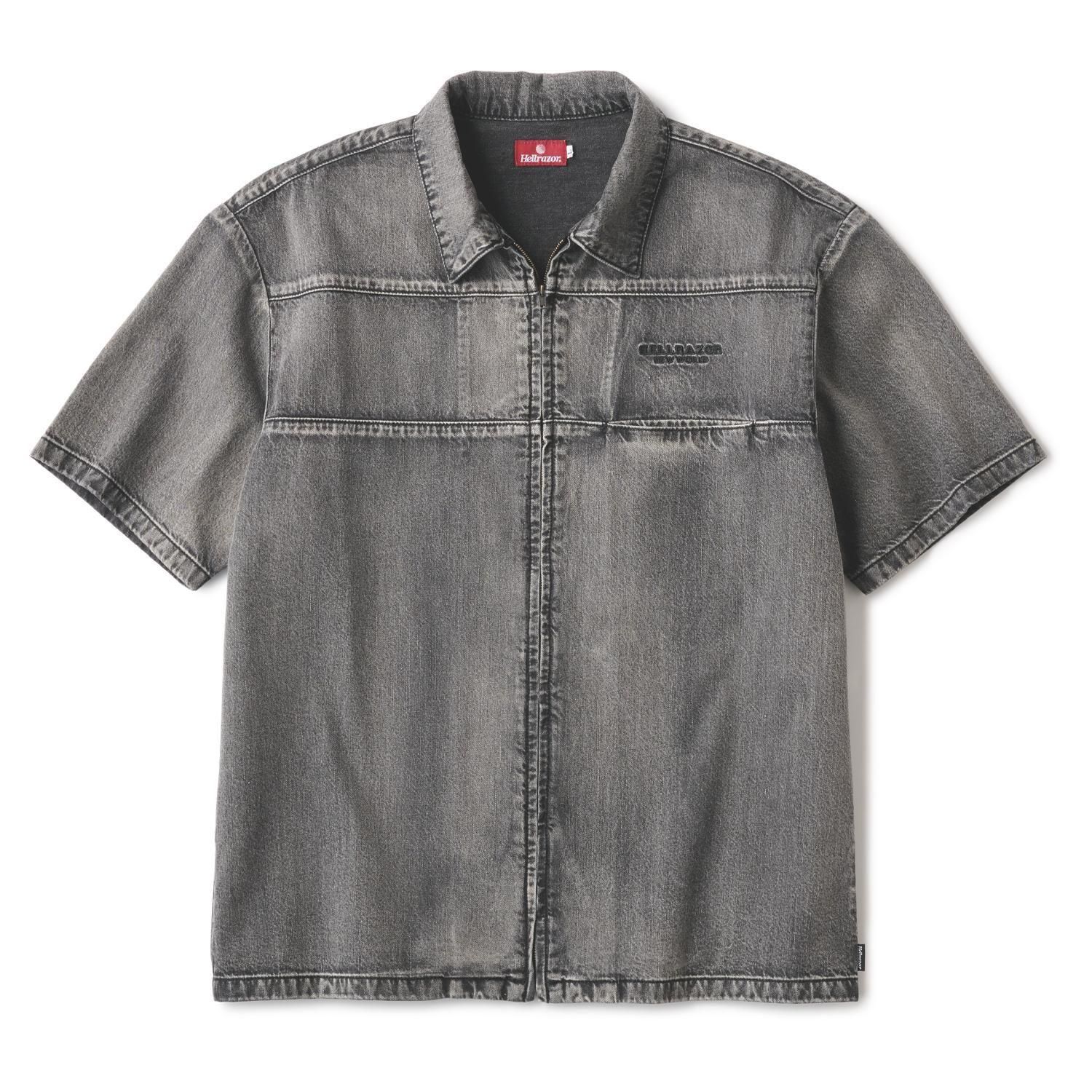HELLRAZOR Denim Zip Shirt - Indigo - Waveystore