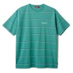 <img class='new_mark_img1' src='https://img.shop-pro.jp/img/new/icons5.gif' style='border:none;display:inline;margin:0px;padding:0px;width:auto;' />HELLRAZOR Block Logo Pin Striped Shirt - Teal