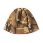HELLRAZOR Logo Reversible Beanie - Burgundy / Coyote Camo