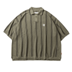 <img class='new_mark_img1' src='https://img.shop-pro.jp/img/new/icons5.gif' style='border:none;display:inline;margin:0px;padding:0px;width:auto;' />TBPR Stripe Knit Polo - Olive