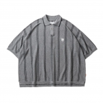 <img class='new_mark_img1' src='https://img.shop-pro.jp/img/new/icons5.gif' style='border:none;display:inline;margin:0px;padding:0px;width:auto;' />TBPR Stripe Knit Polo - Grey