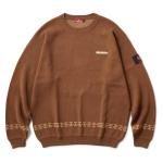 <img class='new_mark_img1' src='https://img.shop-pro.jp/img/new/icons5.gif' style='border:none;display:inline;margin:0px;padding:0px;width:auto;' />HELLRAZOR All To My People Crew Knit - Brown
