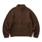 <img class='new_mark_img1' src='https://img.shop-pro.jp/img/new/icons5.gif' style='border:none;display:inline;margin:0px;padding:0px;width:auto;' />HELLRAZOR Logo Full Zip Knit - Brown