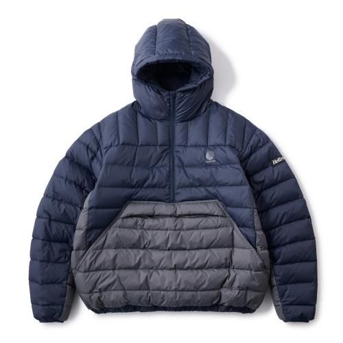 <img class='new_mark_img1' src='https://img.shop-pro.jp/img/new/icons5.gif' style='border:none;display:inline;margin:0px;padding:0px;width:auto;' />HELLRAZOR Logo Pullover Hooded Down Jacket - Grey / Navy