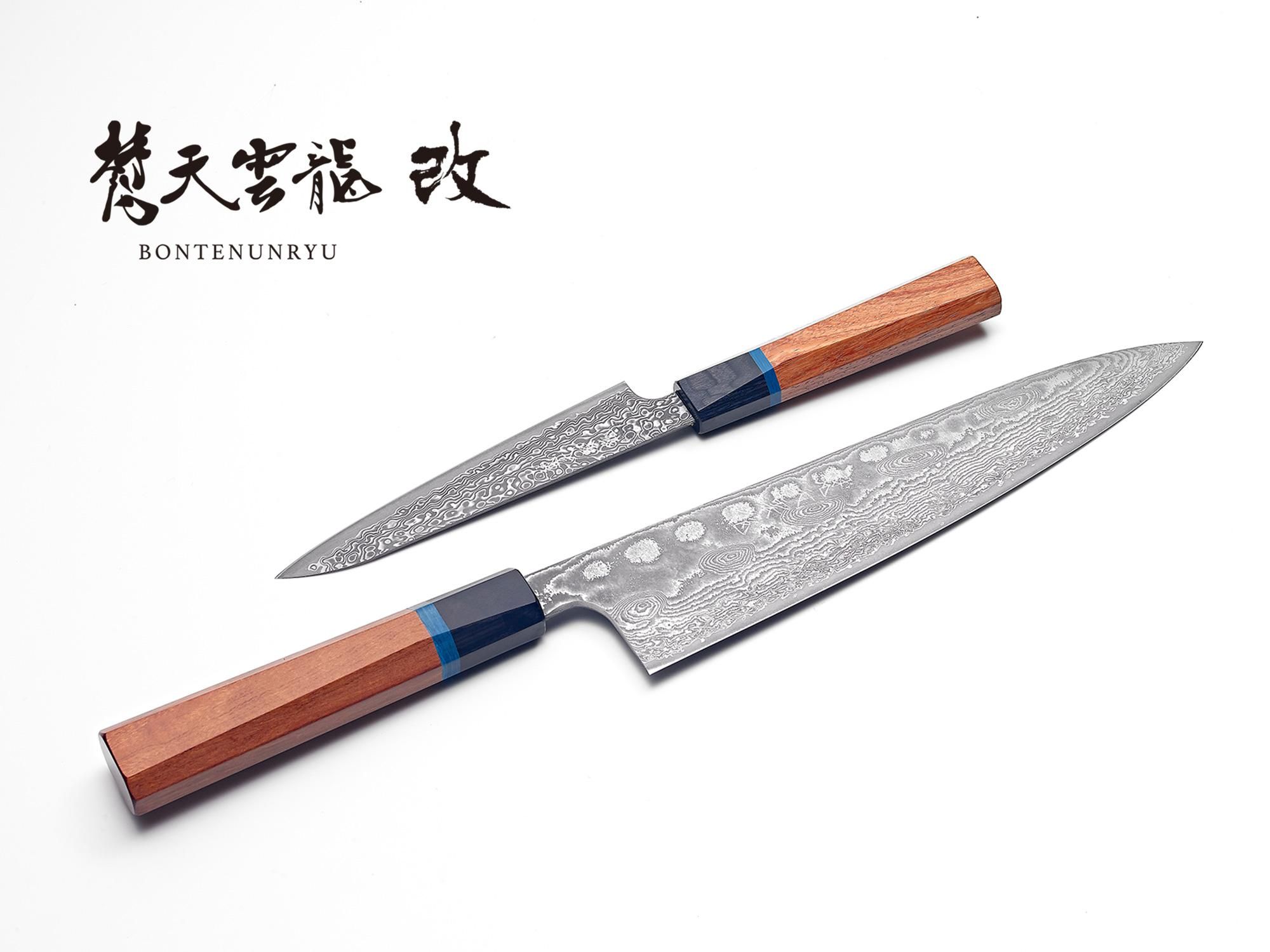 梵天雲龍 改　八角柄 三徳 175mm - 龍泉刃物 公式オンラインショップ | Ryusen Online Store