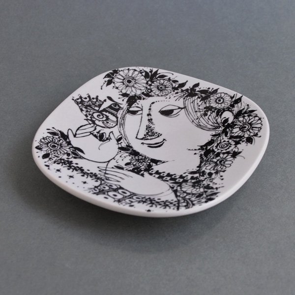 ローゼンタール　ビョルン・ヴィンブラッドの絵皿＜女性と小鳥・小皿B＞ - シトラスペーパー・オンラインショップ