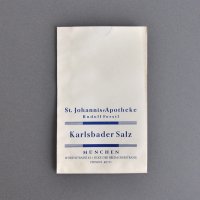 ドイツ　セント・ヨハニス修道院薬局の紙袋＜中・Karlsbader Salt＞