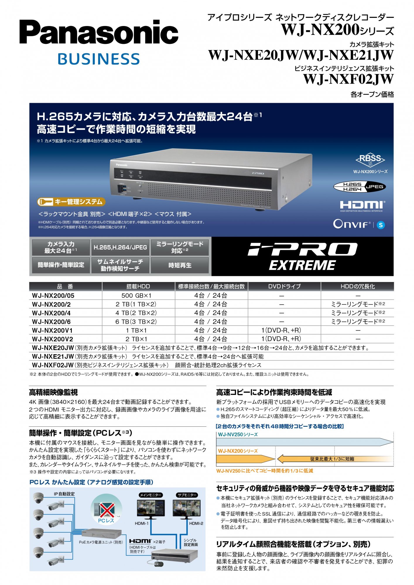 WJ-NX200/6　（HDD 6TB）　　御取り寄せ商品　 Panasonic HDDレコーダー
