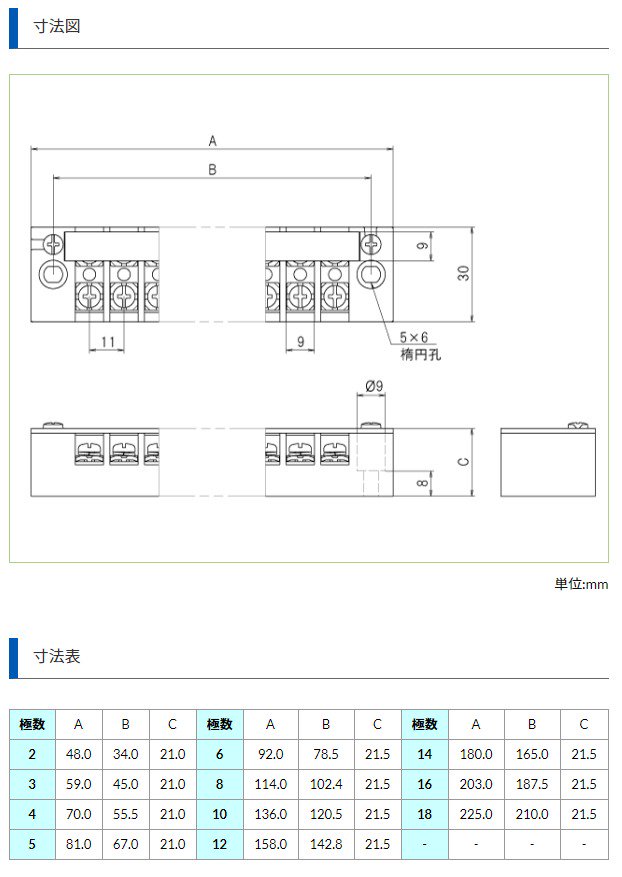 ML-20-2P ネジ式端子台 サトーパーツ サトーパーツ 中継端子台