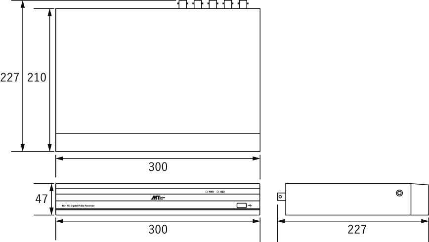 マザーツール　Mother Tool 4ch ハードディスクAHD レコーダー DVR-Q04