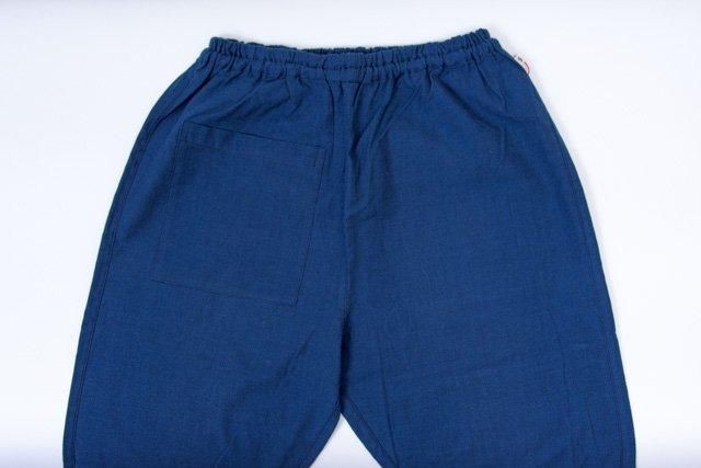 うなぎの寝床もんぺ 紺色２本セット（厚地と薄地） もんぺ 久留米絣｜ずらしストライプ 厚地｜うなぎの寝床