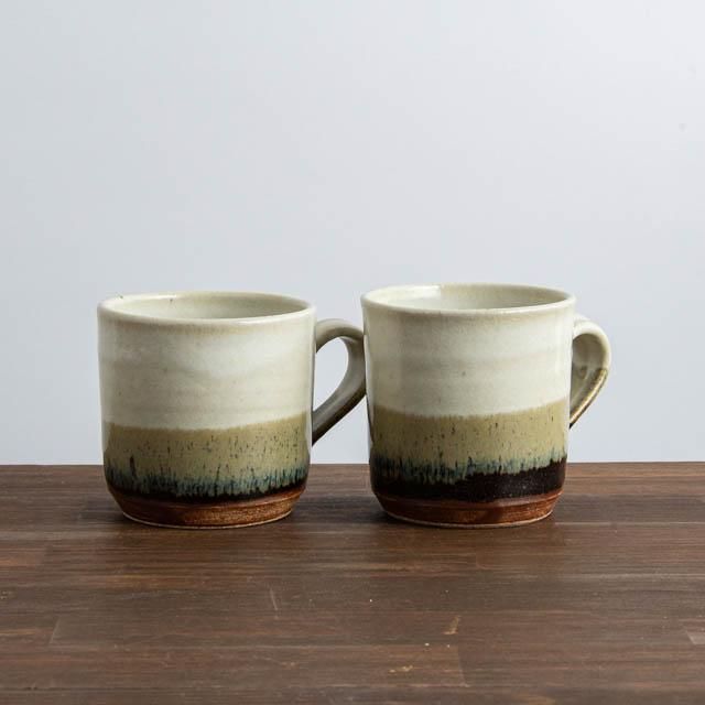 佐久間藤太郎窯 益子 掛け分けカップ＆ソーサー｜FRANK暮らしの道具