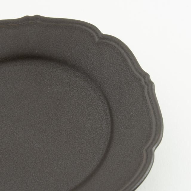 Awabi ware アワビウェア 輪花皿M 黒マット｜陶器 作家物 うつわ
